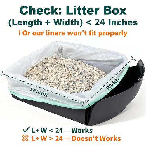 120 Count Cat Litter Box Liners Compatible with Litter Robot 3 & 4, Cat Litter Liners for Automatic Litter Box, Extra Thick Heavy Duty Waste Bags with Drawstrings, 25.2" x 15.7" (10-12 Gallons)