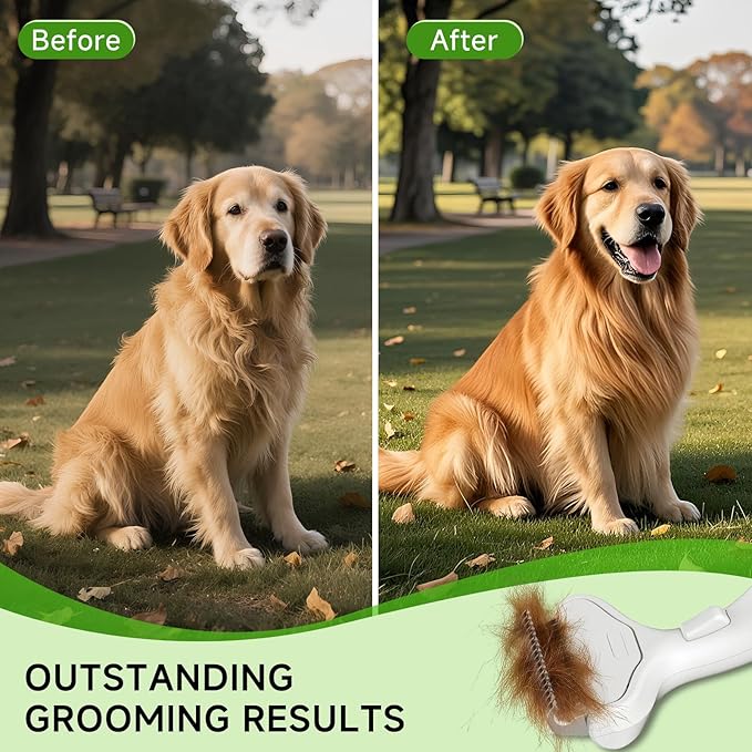 Pet Steam Brush for Dog & Cat – 3-in-1 Spray Hair Removal Comb for Shedding & Grooming, Softens Fur & Reduces Static – Water Brush for Long & Short Coats, Bath-Hating Pets, Includes Waterless Shampoo