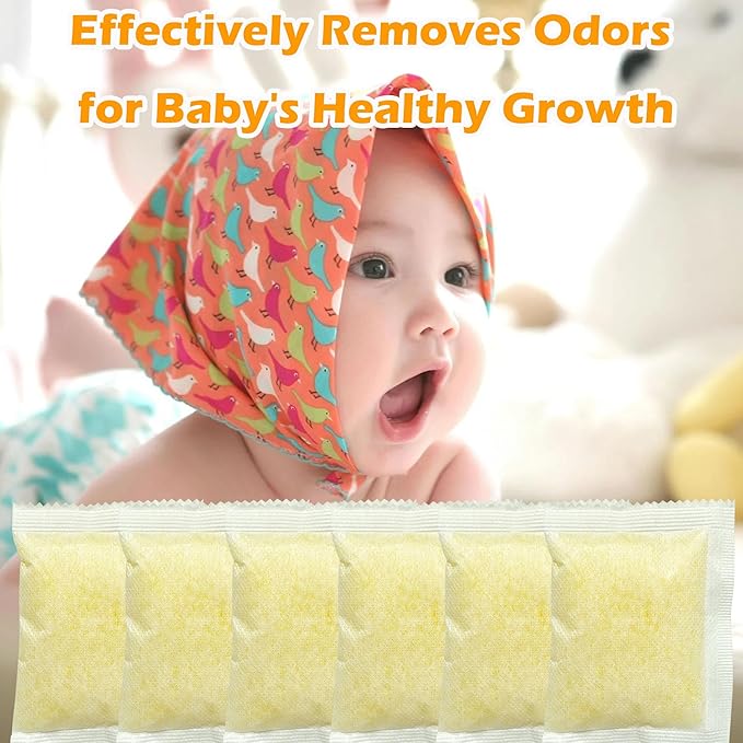 6 Pack Odor Absorber Carbon Filter Refills for Munchkin Step Diaper Pail, Odor Eliminator for Arm & Hammer Puck Baking Soda Cartridge