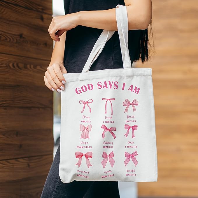 Grace Yonks Cute Canvas Tote Bag – Aesthetic Large Reusable Bag