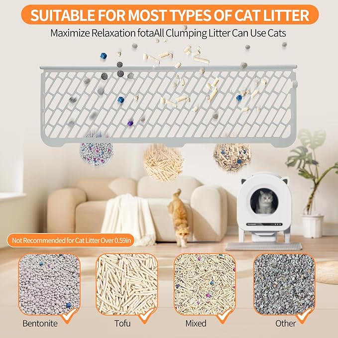 68 L Self Cleaning Litter Box, Automatic Cat Litter Box for Multiple Cats, Robot with Dual Safety Protection, APP Control, Odor Removal Smart Litter Boxes, 2 Roll Trash Bags