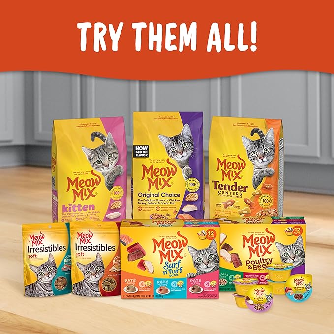 Meow Mix Gravy Bursts Dry Cat Food,Chicken,3 LB Bag,(Pack of 2)