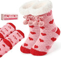 Jeasona Women’s Fuzzy Slipper Socks With Grippers Cozy Warm Cute Animal Gifts