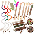 WOUSEDO 27 Pack Catnip Chew Toys for Cats,Cotton Sisal Rope Toys,Cat Natural Silvervine Sticks,for Cat Teeth Cleaning and Dental Care,Interactive Toy for Bored Indoor Cats