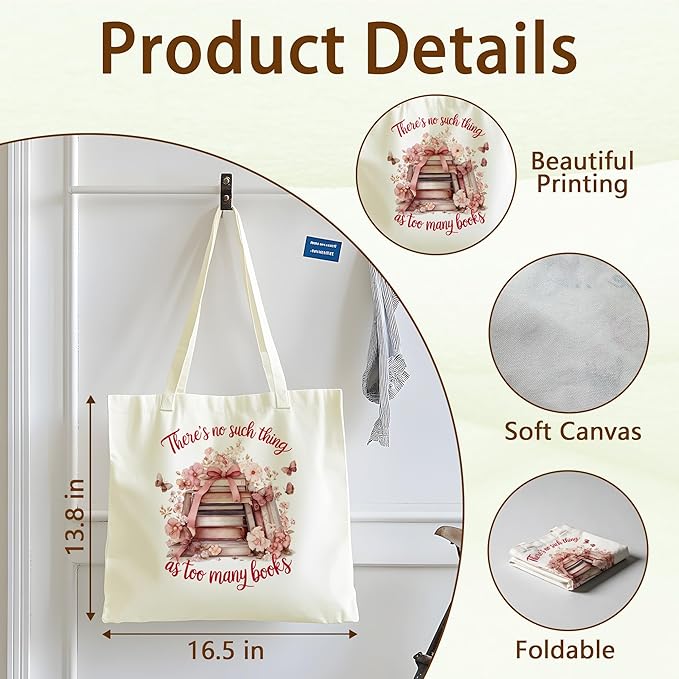 Tote Bag For Women Man, Reusable Work Shopping Grocery Shoulder Bags