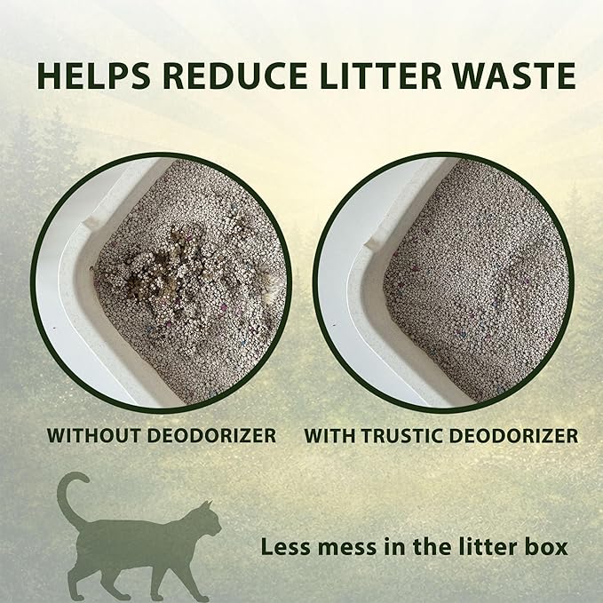 Cat Litter Deodorizer Powder - Litterbox Odor Eliminator - Smell Absorber for Litter Box and Scent Neutralizer (7 oz, Pine)