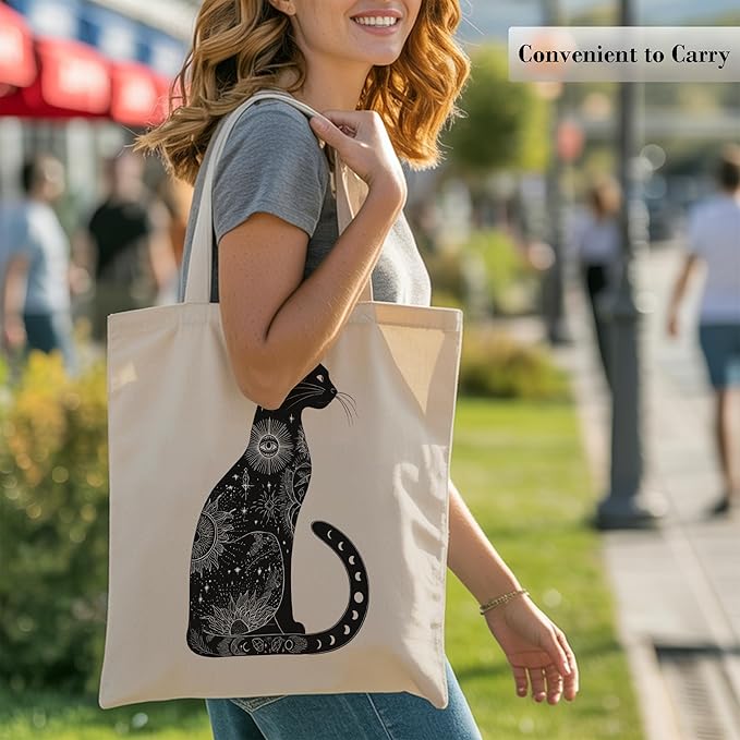 Pets Lover Gifts Tote Bag for Women, Dogs Cats Bee Aesthetic Canvas Bag with Inner Pocket