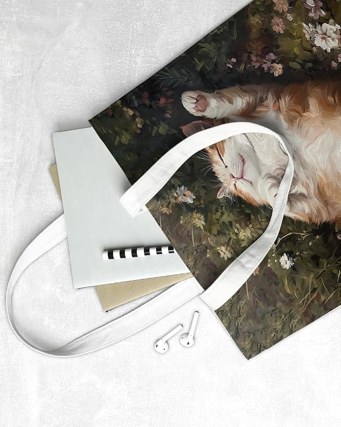 Canvas Tote Bag for Women Aesthetic Reusable Grocery Shoulder Bag for Shopping Work Travel Beach Teacher-05