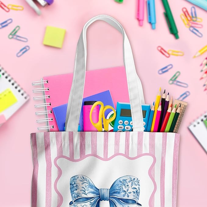 Grace Yonks Cute Canvas Tote Bag – Aesthetic Large Reusable Bag