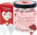 Love Notes Jar with 60 Romantic Messages - Valentines Day Gifts for Him, Her - Romantic Long Distance Relationship Gifts for Him, Her - Sweet Love Keepsake for Couples, Gift-Ready Jar