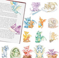 Dragon Magnetic Bookmarks Gifts - 15 Pcs Fantasy Cute Funny Bookmark for Women Kids Book Lovers Students Bookworms Birthday Graduation Gift Magnet Page Clips School Office Reading Accessories