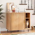 Large Litter Box Enclosure with Charging Station for Automatic Litter Box & Cat Robot 3/4, Hidden Litter Box Furniture with Dog-Proof Shelf, Scratch Pad, Wooden Cat Box Enclosure, Natural