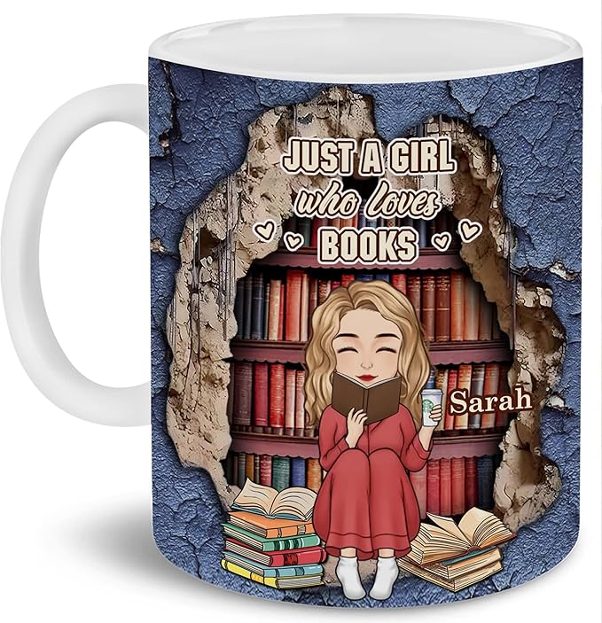 Personalized Book Lover Gifts - Book Lovers Gift For Bookworm, Readers, Librarians, Bookish - Books Are The Mirrors Of The Soul Mug - Bookish Gift For Friends, Women, Her