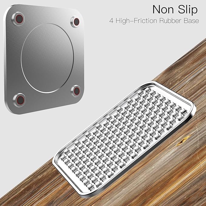Double Layer Stainless Steel Lick Mat for Dogs & Cats, Chew-Proof & Non-Slip, Anxiety Relief, Whisker Friendly, Dishwasher-Safe Slow Feeder Pad[2Pack]