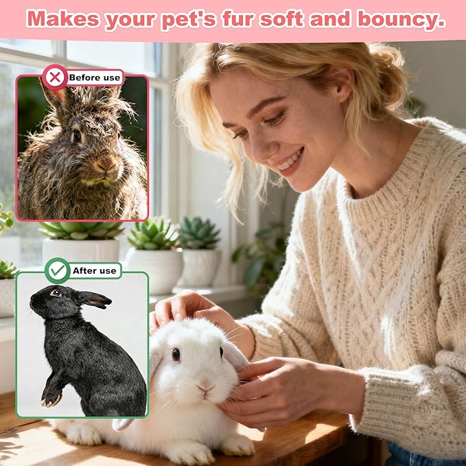 2pcs Rabbits Bunny Brush, 13.5x9cm/5.31x3.54 Inch Durable Soft Silicone Rabbit Grooming Bunny Brush Practical Small Animal Massage Comb Suitable for Small Pets