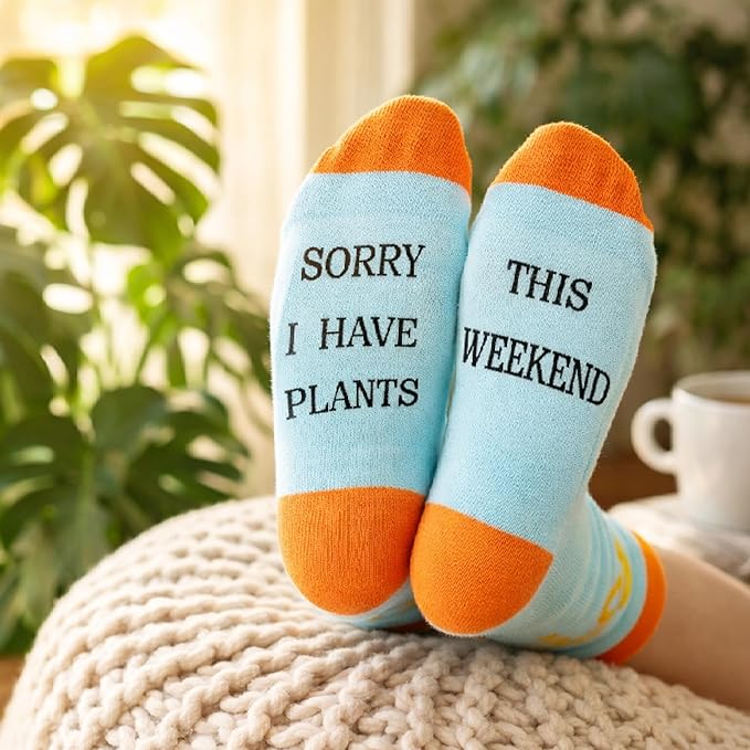 Jeasona Womens Funny Socks Plant Cat Nurse Gifts for Women Mom