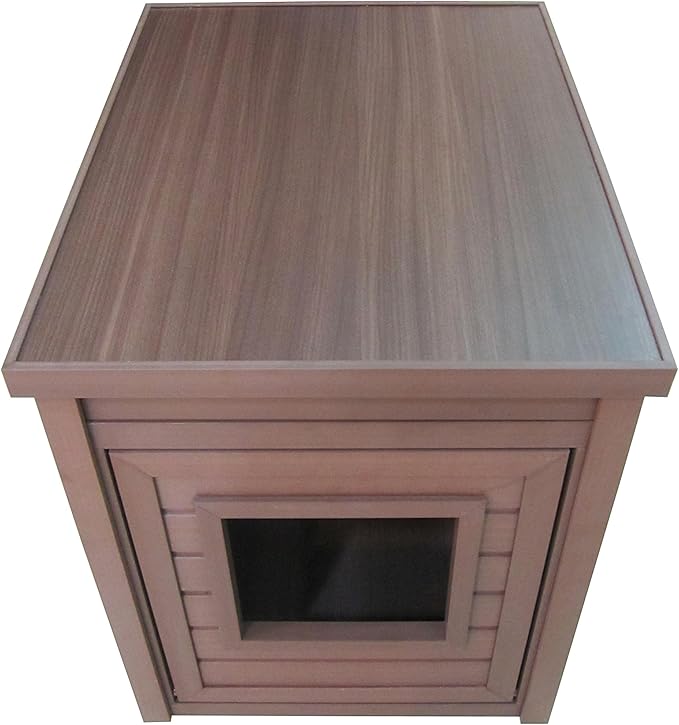 New Age Pet ECOFLEX Litter Loo Standard & Jumbo Sizes, 4 Colors, Moisture and Odor Resistant Enclosure & End Table, No‑Tools Assembly, 10 Year Warranty, Russet Brown, Standard