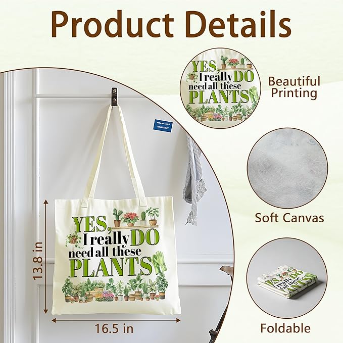 Tote Bag For Women Man, Reusable Work Shopping Grocery Shoulder Bags