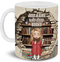 Personalized Book Lover Gifts - Book Lovers Gift For Bookworm, Readers, Librarians, Bookish - Library Bookshelf Mug With Custom Name - Bookish Gift For Friends, Women, Her
