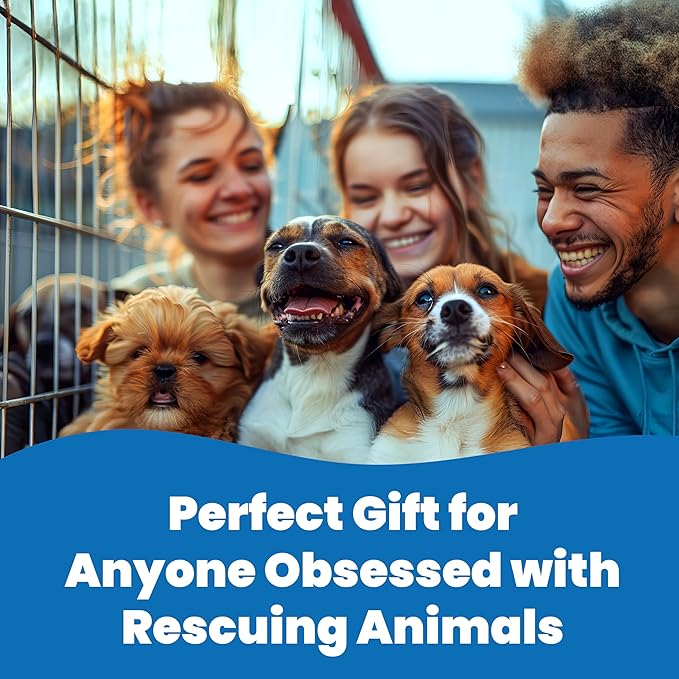 Funny Cat & Dog Rescue Lover Gift Pen Set – 5 Black Ink Ballpoint Pens with Stylus Tip & Quality Metal Barrel with Fun Quotes - Gifts for Dog Moms, Cat Lovers, Animal Advocates, Fosters & Volunteers