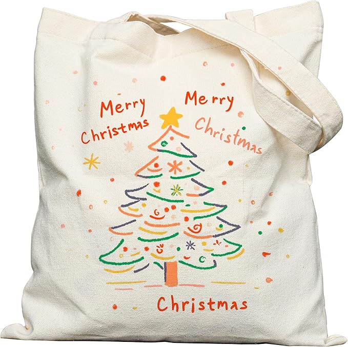 DYALE Canvas Tote Bag Double-Sided Prints with Snap Closure, Cute Tote Bag with Pocket for Shopping, Library, Work, Travel