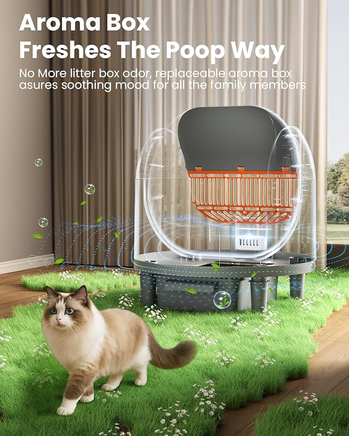 Automatic Cat Litter Box, Electric Large Open-Top Self Cleaning Litter Box for Multiple Cats, Smart APP Control, Multiple Safety Sensors, 1 Rolls Bags & 1 Mat, Arenero para Gatos Autolimpiable