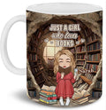 Personalized Book Lover Gifts - Book Lovers Gift For Bookworm, Readers, Librarians, Bookish - Library Bookshelf Mug With Custom Avatar - Bookish Gift For Friends, Women, Her