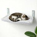 OtterPets Cat Wall Bed with Ultra-Soft Plush Cover, Foldable Cat Wall Hammock, Shelf Bed with 40 lb Metal Support, Removable Washable Hammock, Hardware for Drywall, Stud & Concrete