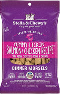 Stella & Chewy's Freeze-Dried Raw Cat Dinner Morsels - Premium Salmon & Chicken Recipe with 98% Wild-Caught & Cage-Free Protein - Natural Grain-Free Cat & Kitten Food - Made in USA - 1 oz