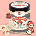 Stofinity Emotional Support Mushroom Gifts For Women - 60 Positive Mushroom Birthday Card, Mothers Day Gifts for Mom, Jar Of Daily Affirmation Cards For Women Desk Accessories