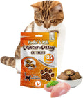 Fieldcrest Farms Nothin’ to Hide Collagen Cat Treats – Crunchy & Creamy Cat Snacks, High-Protein Treats for Healthy Skin, Coat & Joints, Chicken Flavor, 3 oz.