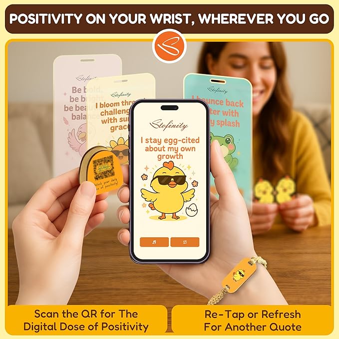 Stofinity Emotional Support Chicken Gifts For Women - Positive Affirmation Cards For Women Birthday Gift Ideas, Unique Inspirational Gifts For Coworker, Motivational Chicken Decor for Office Desk