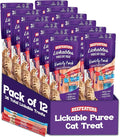 Beefeaters Variety Pack Pure Cat Treats 1.59oz (12 Pack) | Lickable Squeeze Tube Treats, Grain-Free, No Added Sugar, Taurine-Enriched, Ideal for Bonding, Seniors, Toppers & Everyday Treating