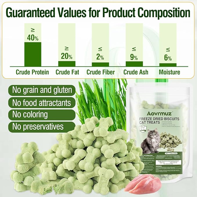 Natural Salmon Freeze-Dried Crunchy Chicken Cat Treats – Ideal for All Cat Breeds, No Additives