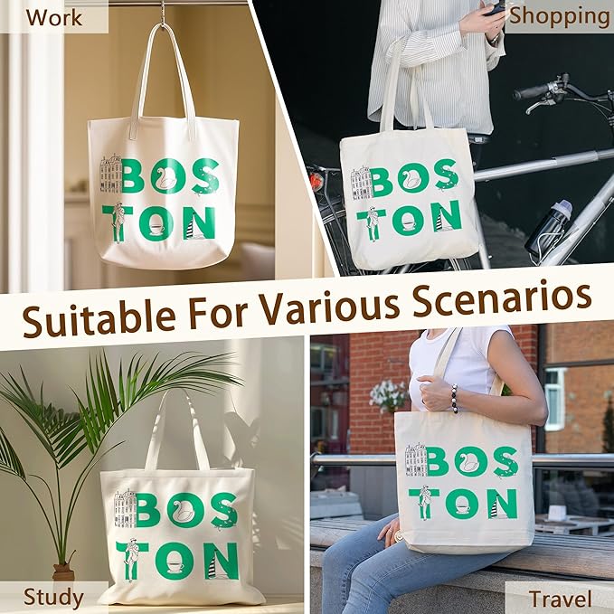 Tote Bag For Women Man, Reusable Work Shopping Grocery Shoulder Bags