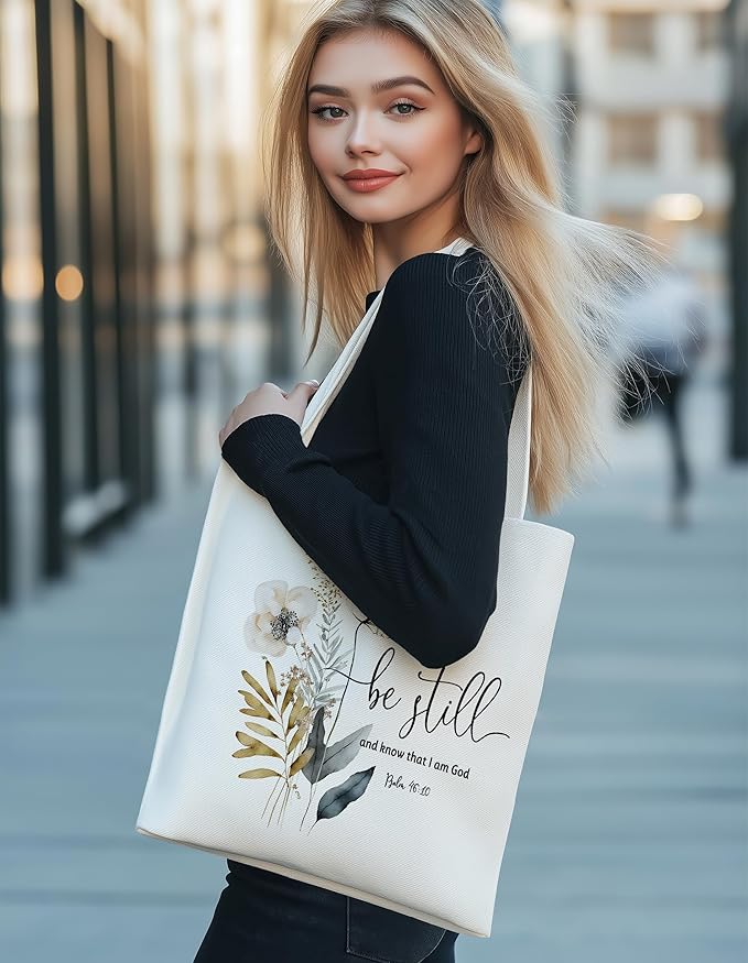 Gifts for Women, Canvas Tote Shopping Reusable Grocery Gift Bags