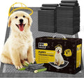 Charcoal Puppy Pads 80 Counts,22"x22" Dog Pee Pads Small Disposable Activated Carbon Super Absorbent Full Edge-Wrapping Pee Pads Odor-Control Training Pads for Doggie Cats Rabbits