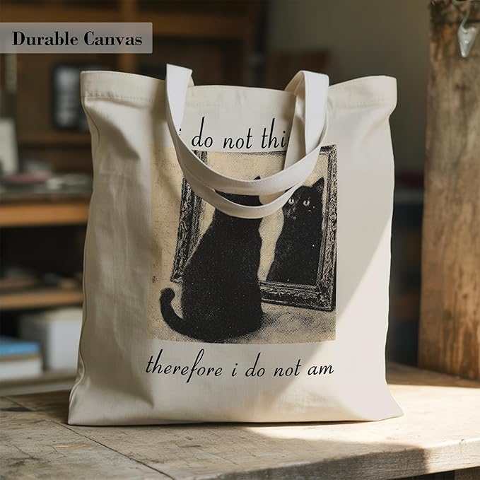 Pets Lover Gifts Tote Bag for Women, Dogs Cats Bee Aesthetic Canvas Bag with Inner Pocket