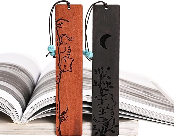 ZQZYMXQ 2Pcs Funny Bookmarks Cat Book Markers, Funny Cat Gifts Cat Lover Gifts for Women (Sleeping Cat)