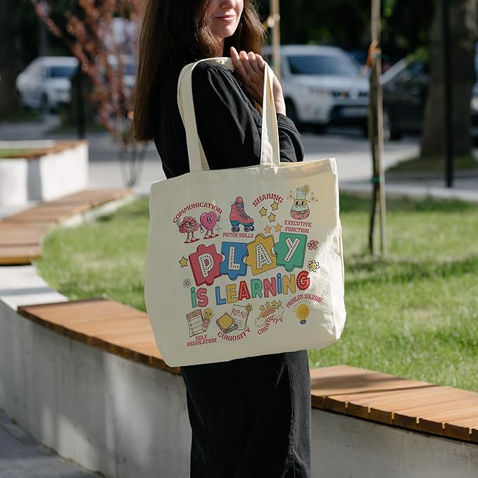 Tote Bag For Women Man, Reusable Work Shopping Grocery Shoulder Bags