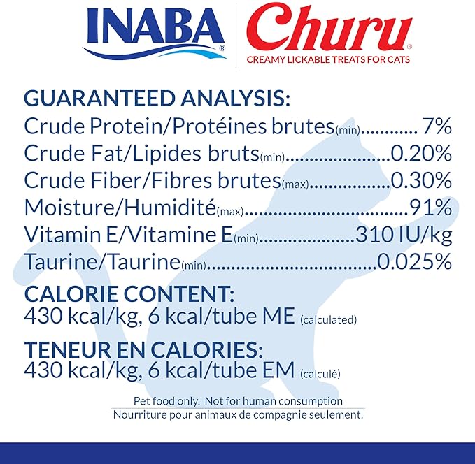 INABA Churu Cat Treats, Lickable, Squeezable Creamy Purée Cat Treat with Green Tea Extract & Taurine, 0.5oz. Each Tube, 20 Tubes, Tuna & Chicken Variety