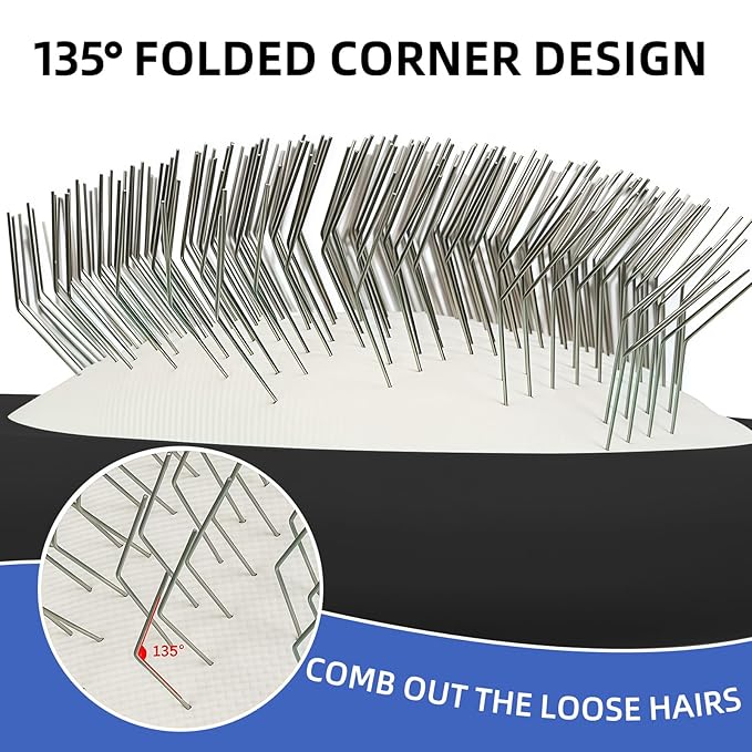 Cat Head Slicker Brush for Dogs Long Pin Dematting Hair Brush Pet Grooming Tool for Dogs and Cats Remove Loose Hair Undercoat Knots Tangles