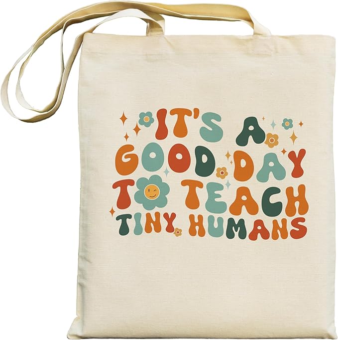 bmuvghi Teacher Appreciation Gifts Canvas Tote Bag Reusable Shopping Grocery Bags Birthday Gift for Teachers Women