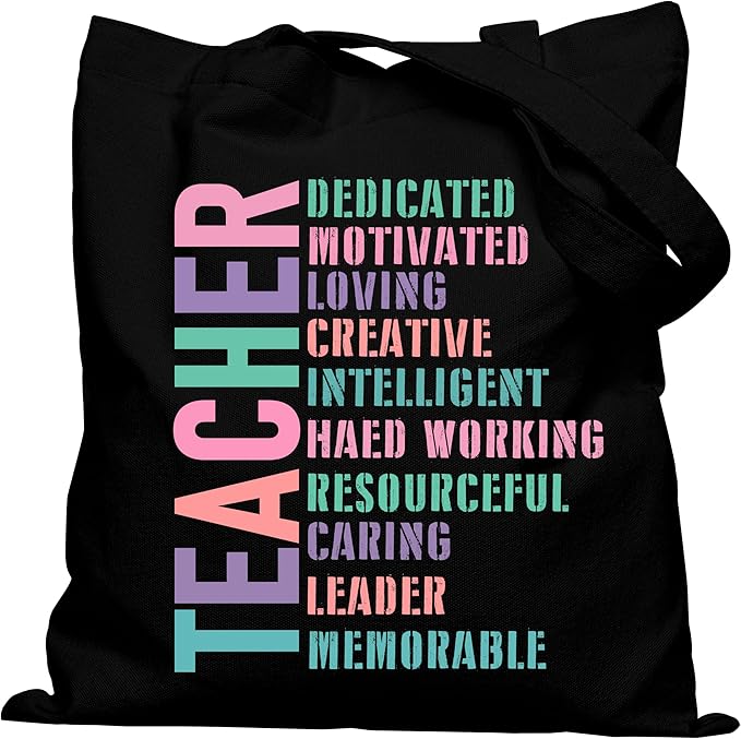 DYALE Canvas Tote Bag Double-Sided Prints with Snap Closure, Cute Tote Bag with Pocket for Shopping, Library, Work, Travel