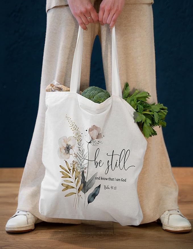 Gifts for Women, Canvas Tote Shopping Reusable Grocery Gift Bags