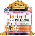Taurine for Cats Vitamins Treats, 15 in 1 Cat Multivitamin Support Joint, Skin Coat, Digestion, Immunity & Energy, 500 Crunchy & Creamy Chews with Essential Vitamin for Cats All Ages (90-Day Supply)