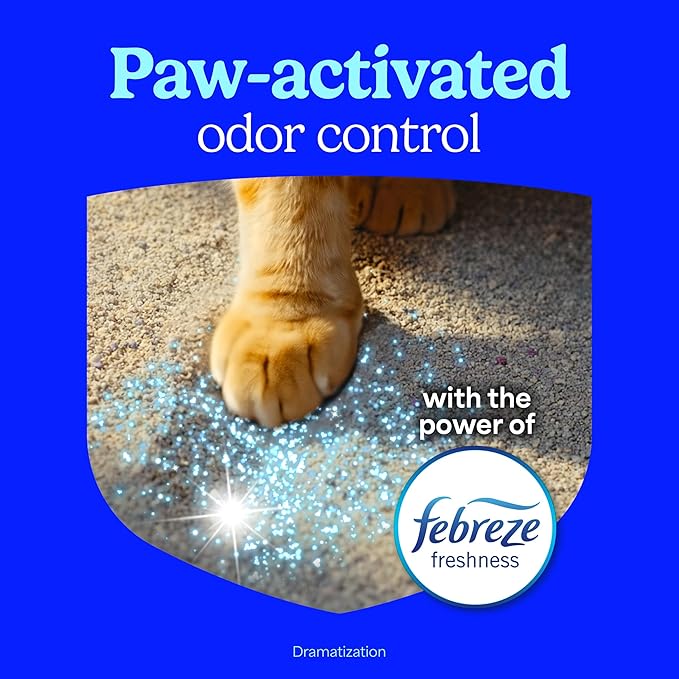 Fresh Step Advanced Extreme Multi Cat Clumping Litter with Febreze Freshness, Low Dust, Odor Control with Ammonia Block Tech, Compatible in Automatic Litter Boxes, 37 lbs. (2 x 18.5 lb)
