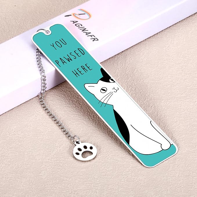 Cat Lover Gifts for Women, Cute Bookmarks for Girls, National Pet Day Birthday Gift for Cats Mom, Cats Themed Gift for Friends Woman Men Boys, Reading Accessories for Book Lovers College Student