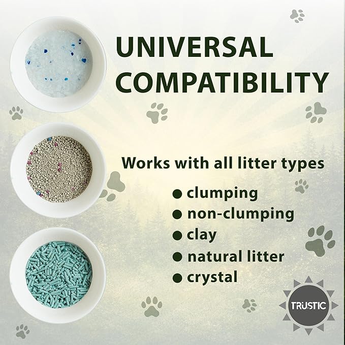 Cat Litter Deodorizer Powder - Litterbox Odor Eliminator - Smell Absorber for Litter Box and Scent Neutralizer (7 oz, Pine)