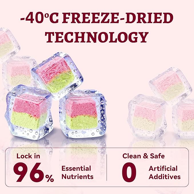 Just Try 3.52 oz Freeze Dried Cat Treats for Indoor Cats High Protein Training Treats Food Topper, Cat Grass Treats Hairball Control & Cranberry for Urinary Tract Health